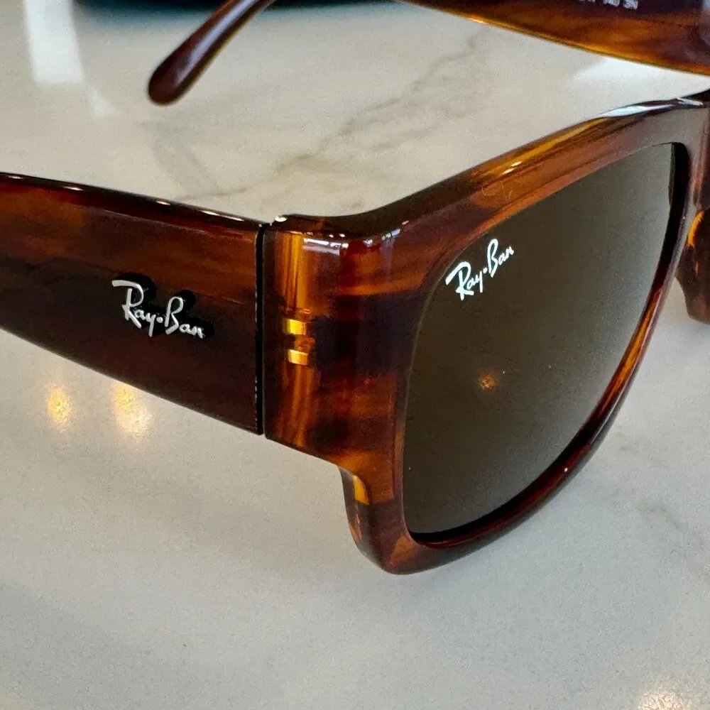 Ray-Ban RB2187 Nomad 954/33 STriped Brown Unisex Sunglasses - New with Box